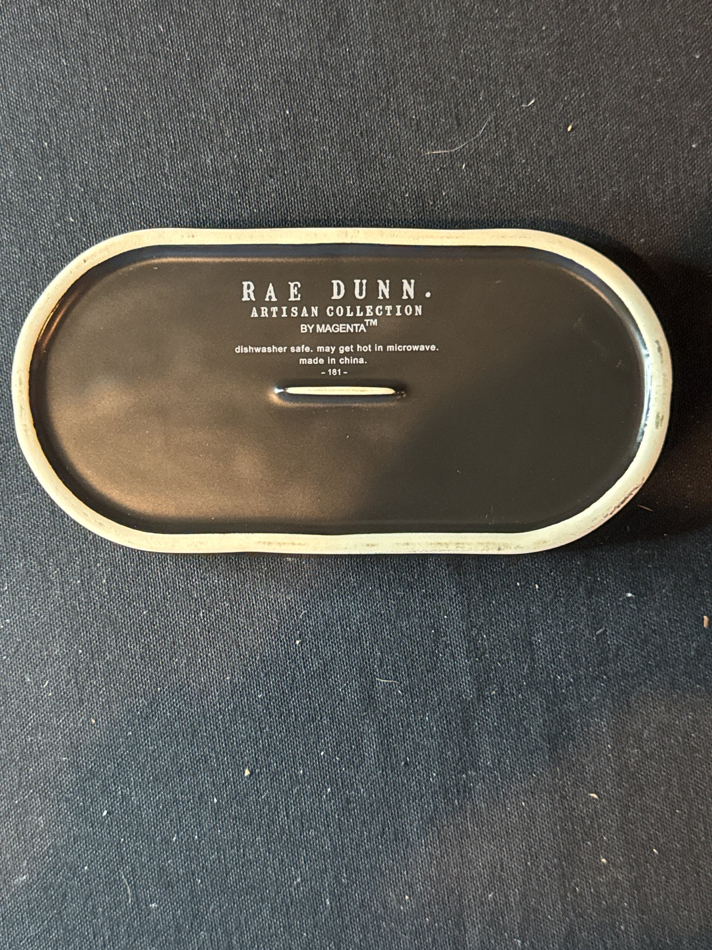 Rae Dunn Salt & Pepper Ceramic Black & White Set w/ Wood Lids and Ceramic Tray 4" Tall