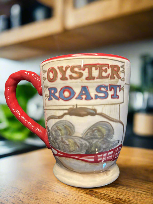 Kate McRosti Catch of the Day Oyster Roast Coffee Cup Mug Certified International 4.5" Tall