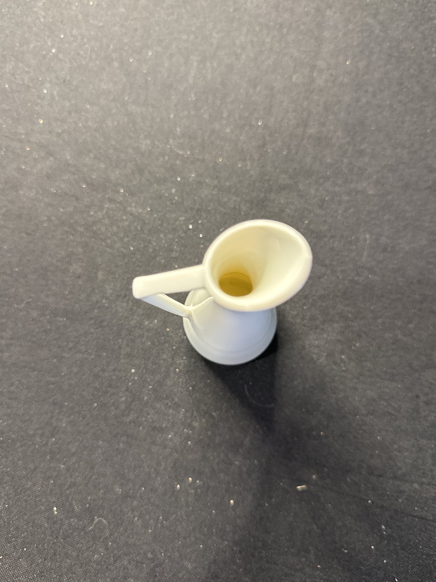 O.M.C. Japan Small Ceramic White Flower Bud Vase Pitcher Vintage 5.5" Tall