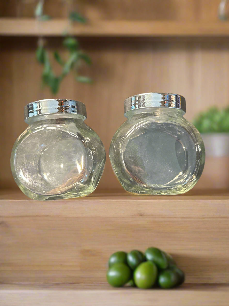 Ikea Rajtan Set of 2 Glass Spice Jars 5oz