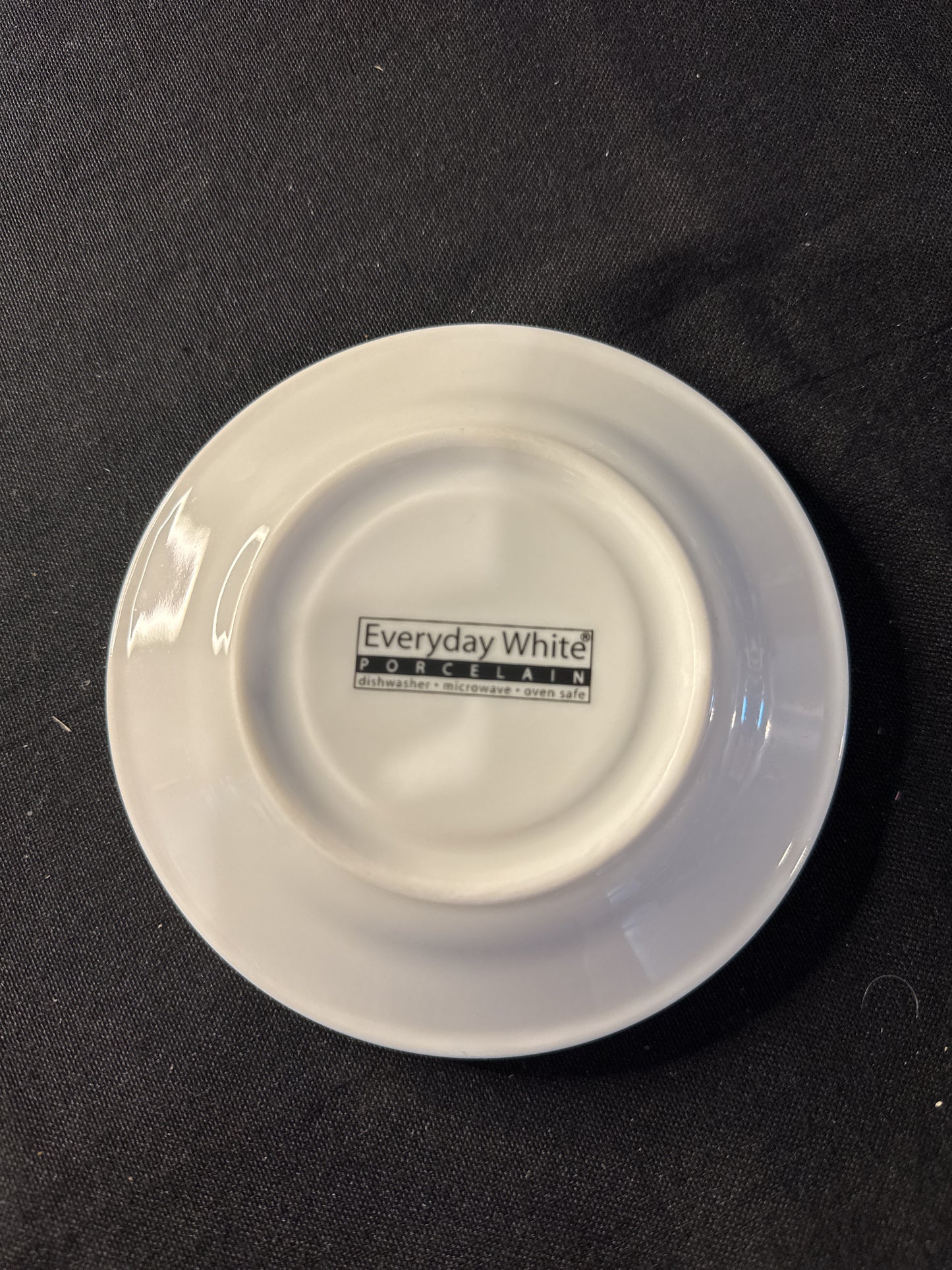 Pair of Everyday White Porcelain Saucers 5" Wide