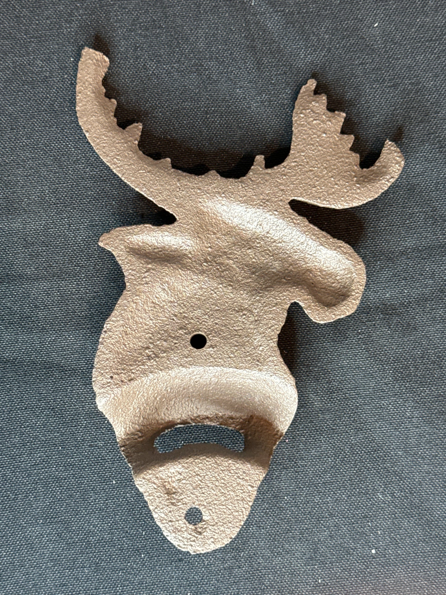 Rustic Cast Iron Moose Elk Wall Bottle Opener New Inventory