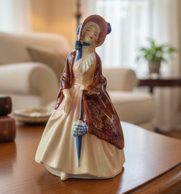 Royal Doulton "Paisley Shawl" Bone China Figurine 6.5" Tall Beautiful Piece