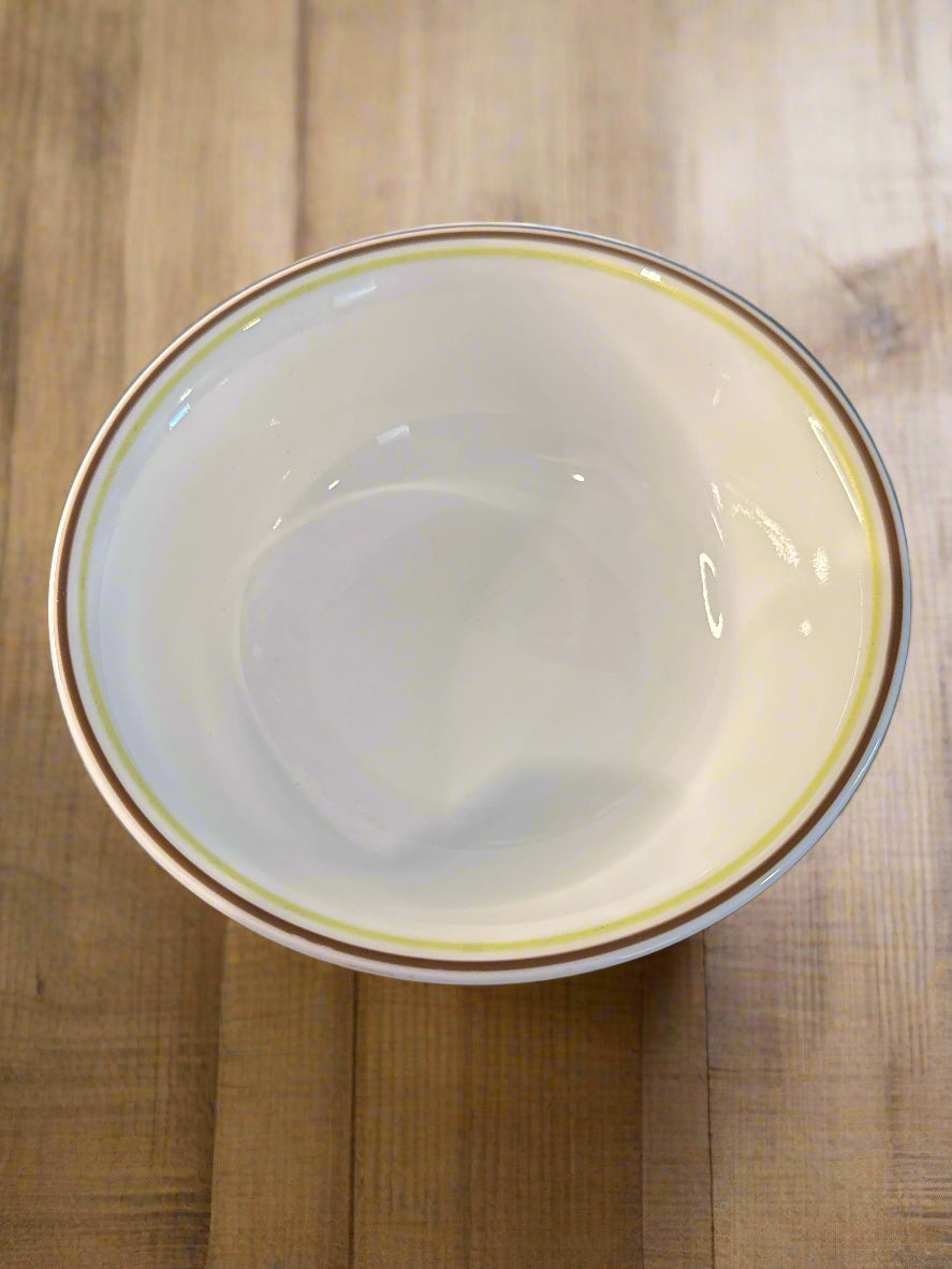 Corning Corelle 6.25" Squared Round Cereal Bowl Brown & Green Bands
