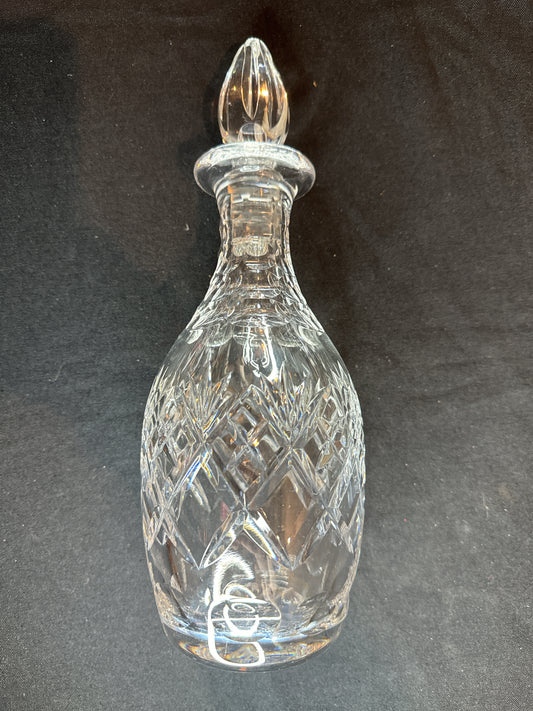 Crystal Wine Decanter and Stopper Georgian Pattern by Royal Doulton 11.5" Tall