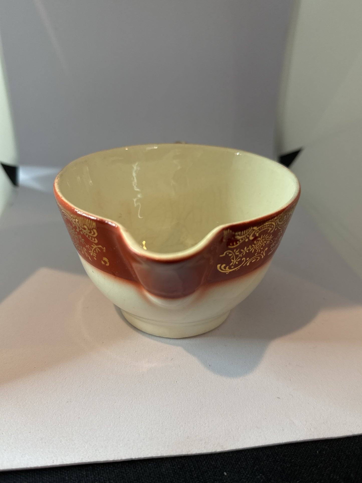 Floral Asian Inspired Creamer 4" Wide x 2 5/8" Tall