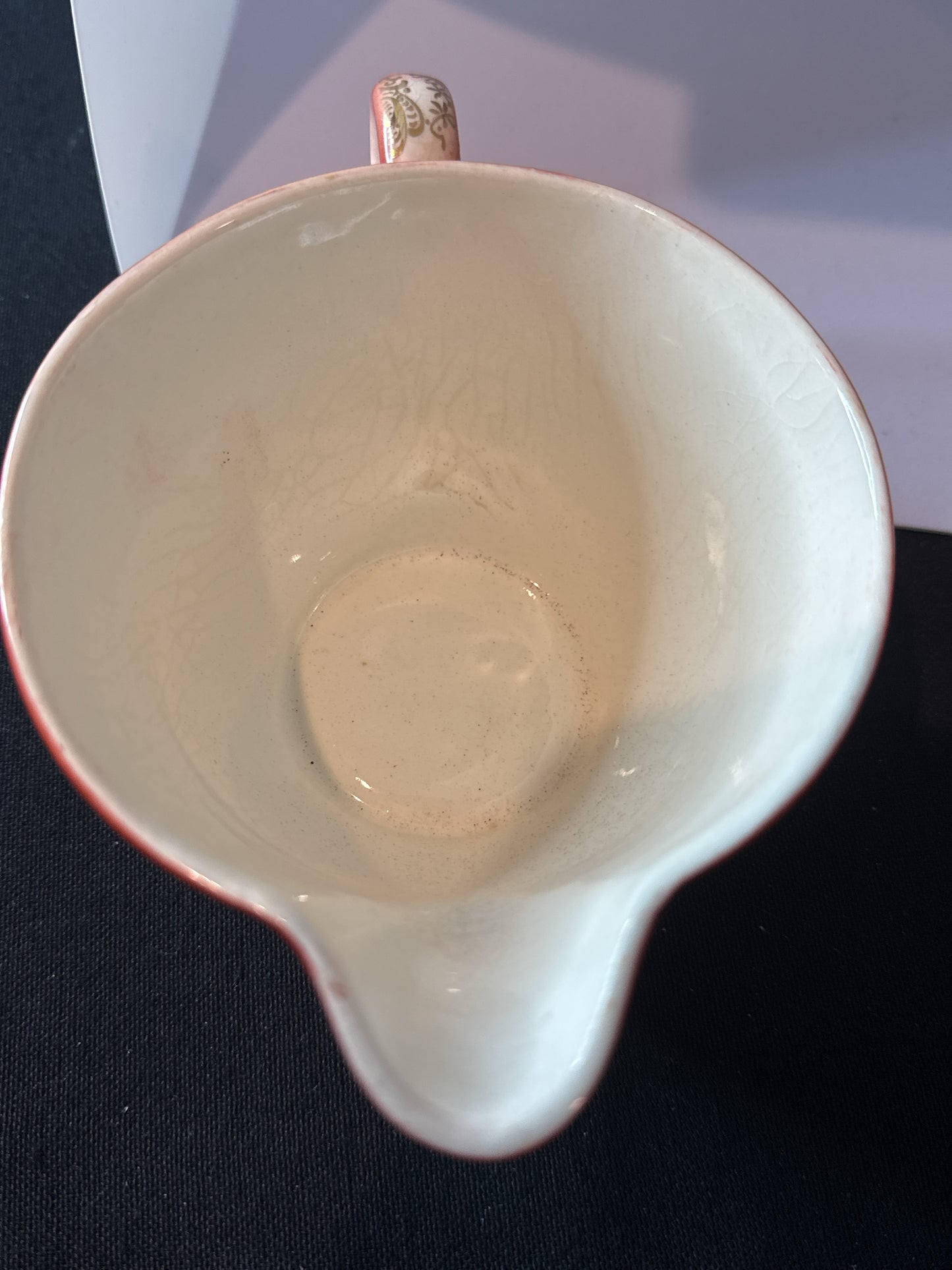 Floral Asian Inspired Creamer 4" Wide x 2 5/8" Tall