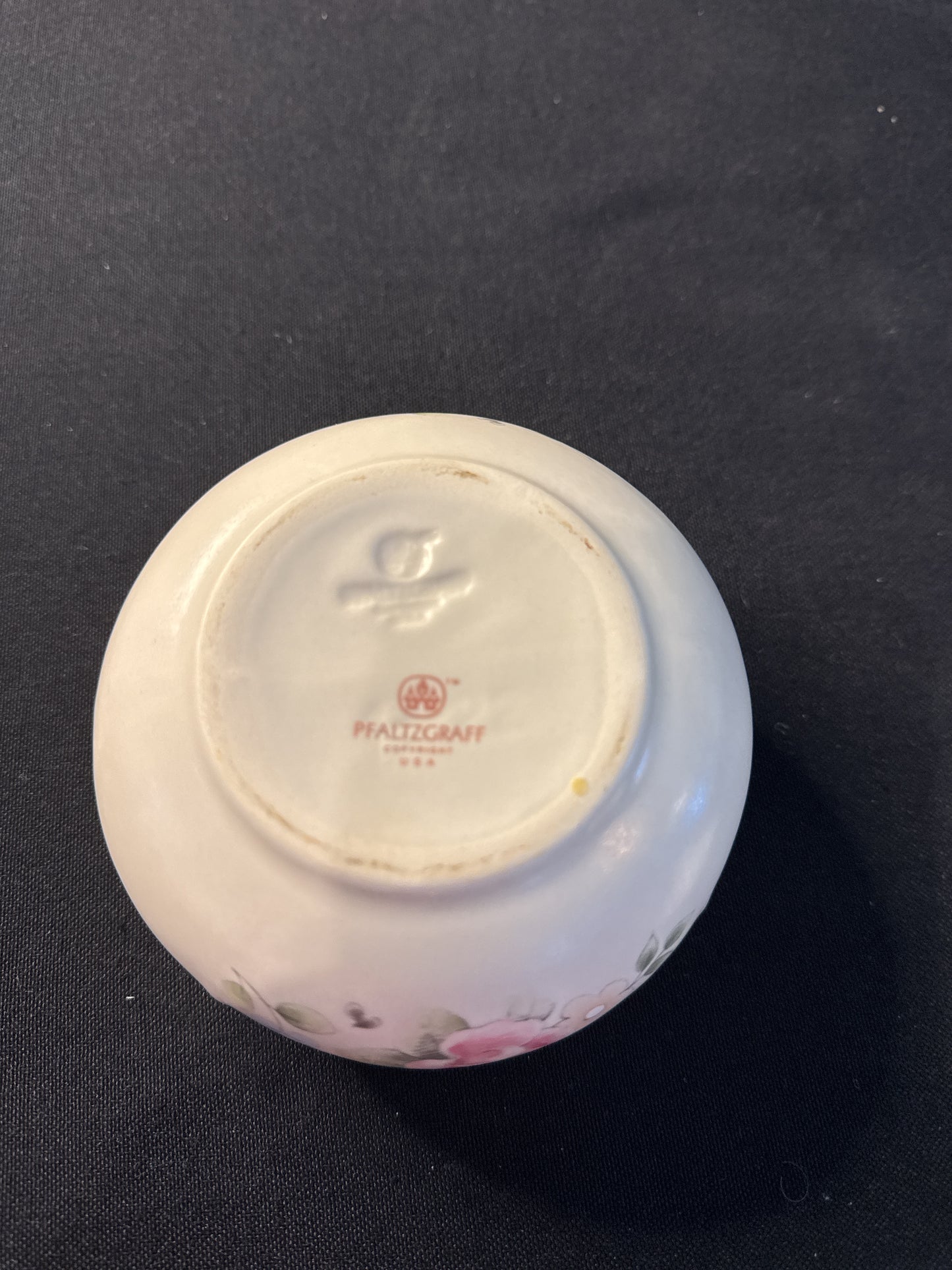 Pfaltzgraff Tea Rose Sugar Bowl and Lid 4.25" Round Vintage Retired