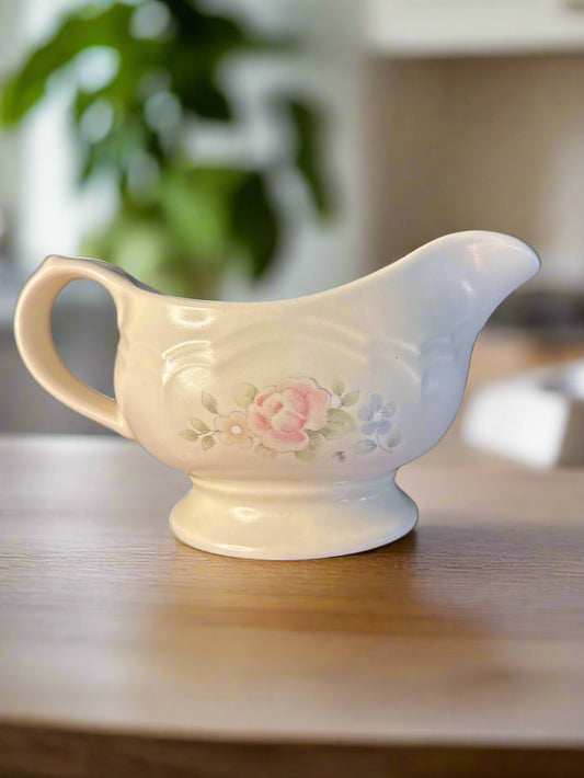 Pfaltzgraff Tea Rose Gravy Boat 4 1/8" Tall Vintage Retired