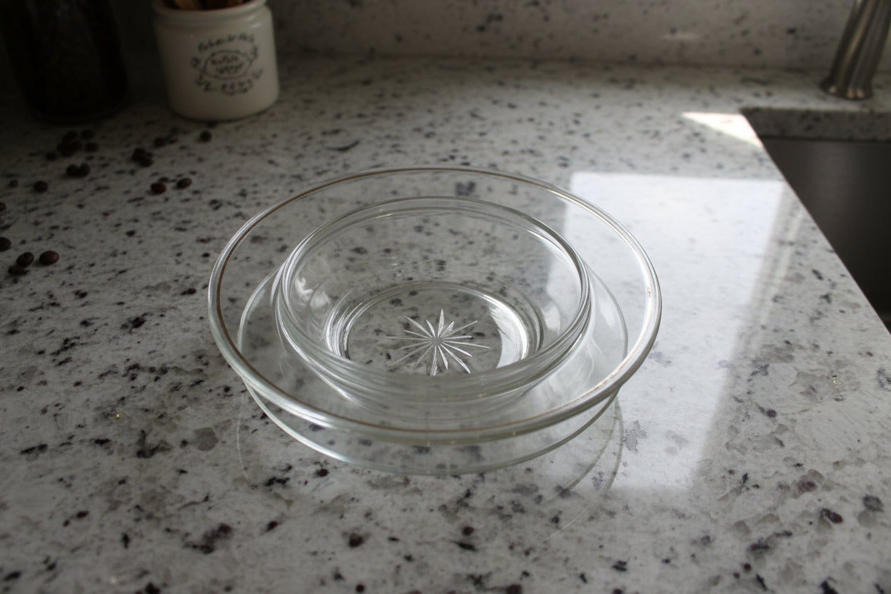 Uranium Glass Bowl 7" Wide Excellent Condition 2" Tall Wide Rim