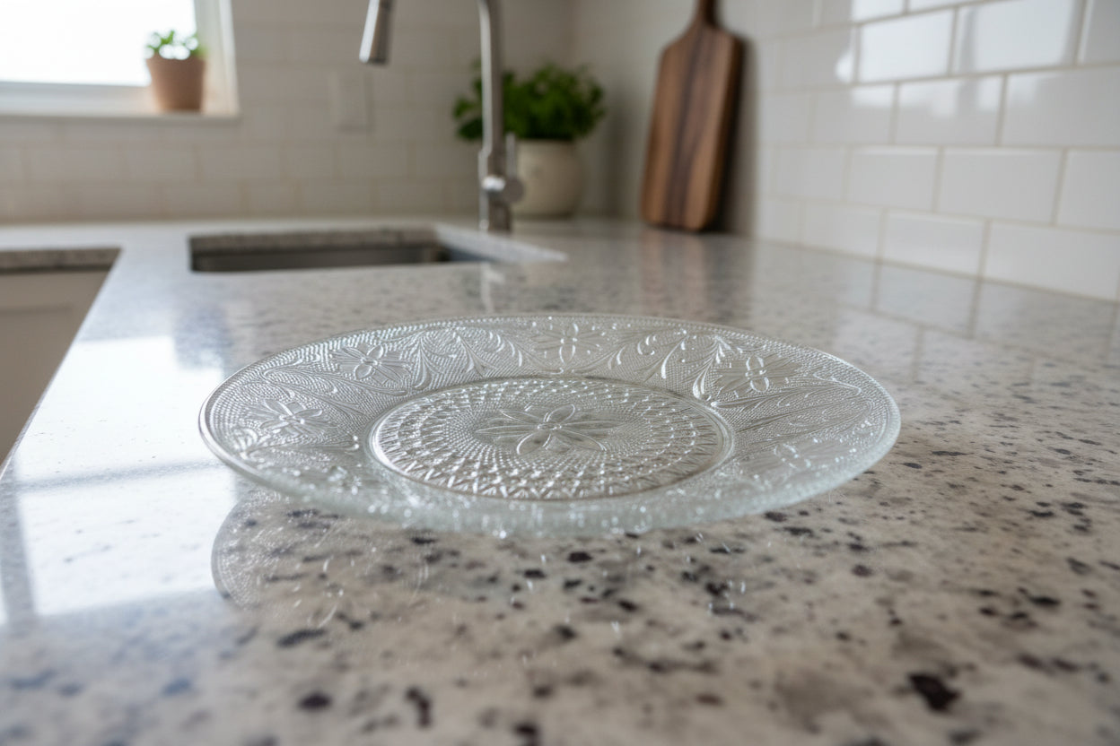 Tiara Sandwich Clear Pattern Glass Dinner Plate 10" Wide