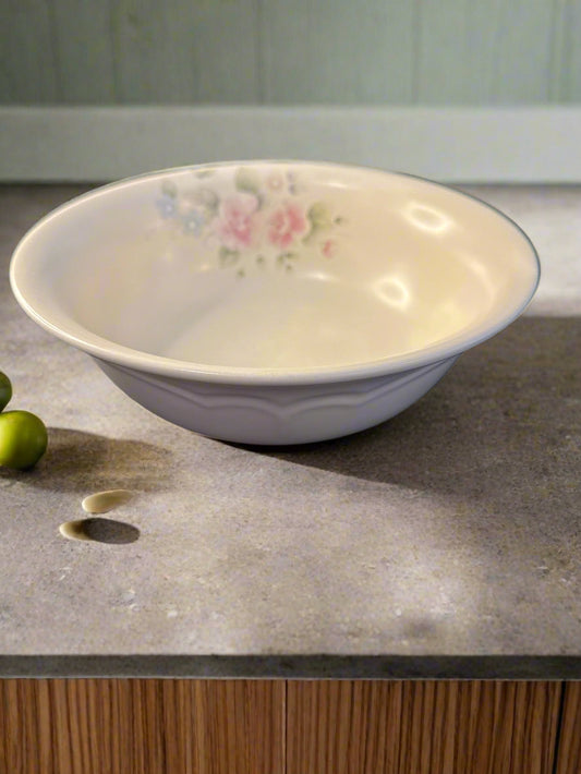 Pfaltzgraff Tea Rose 8" Round Vegetable Bowl 8.75" Wide Vintage