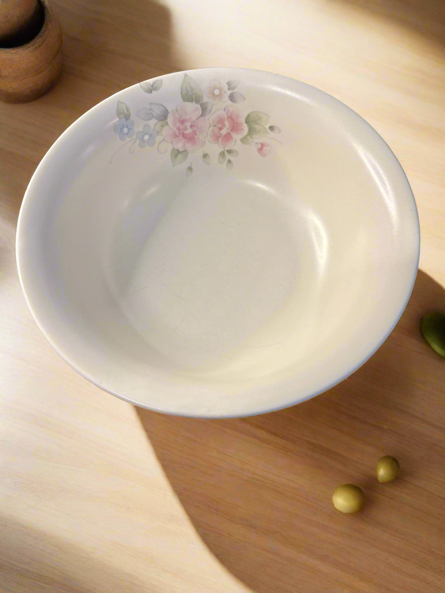 Pfaltzgraff Tea Rose 8" Round Vegetable Bowl 8.75" Wide Vintage