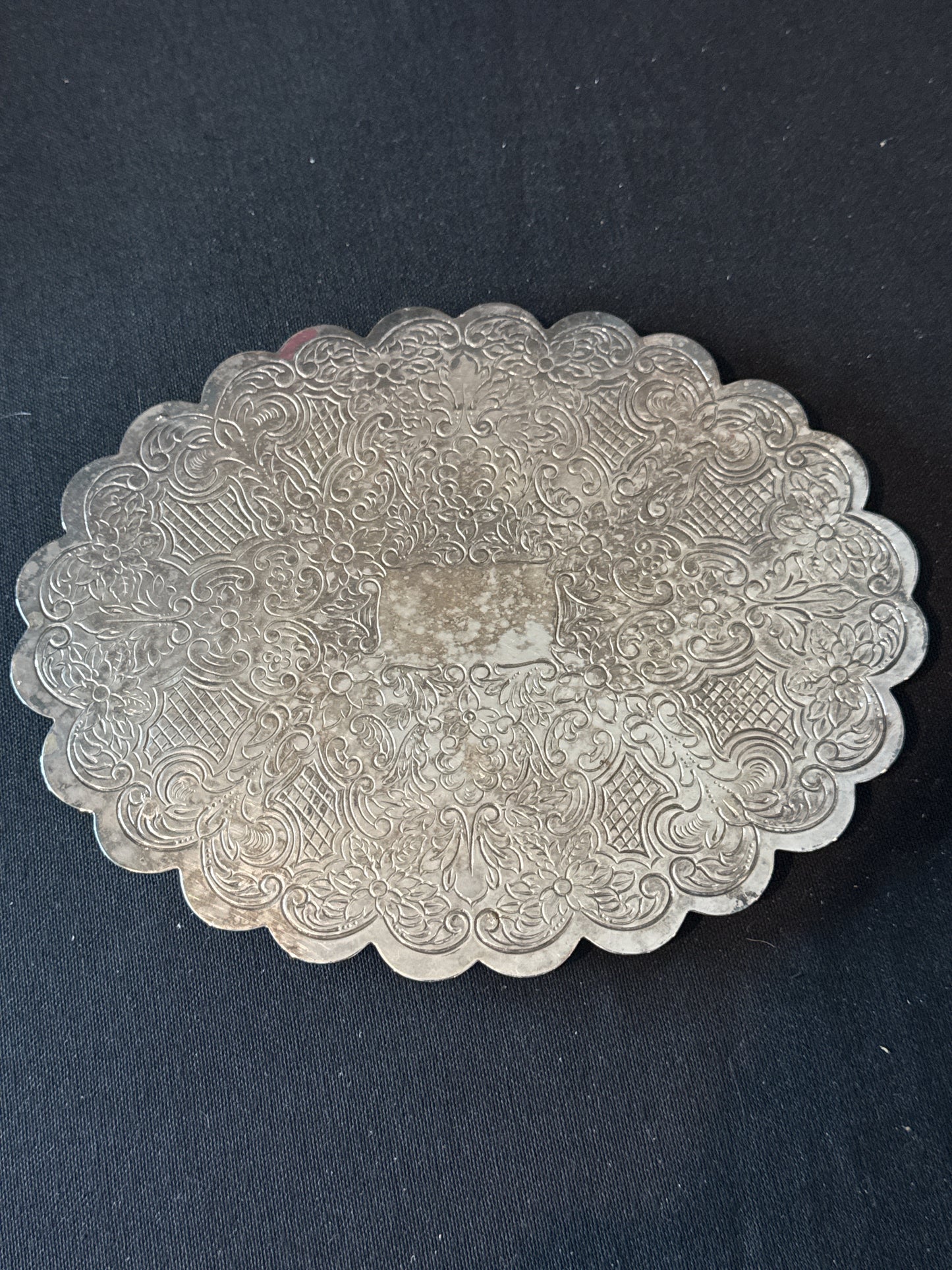 Metal Trivet Silver Color 8" x 6.25"