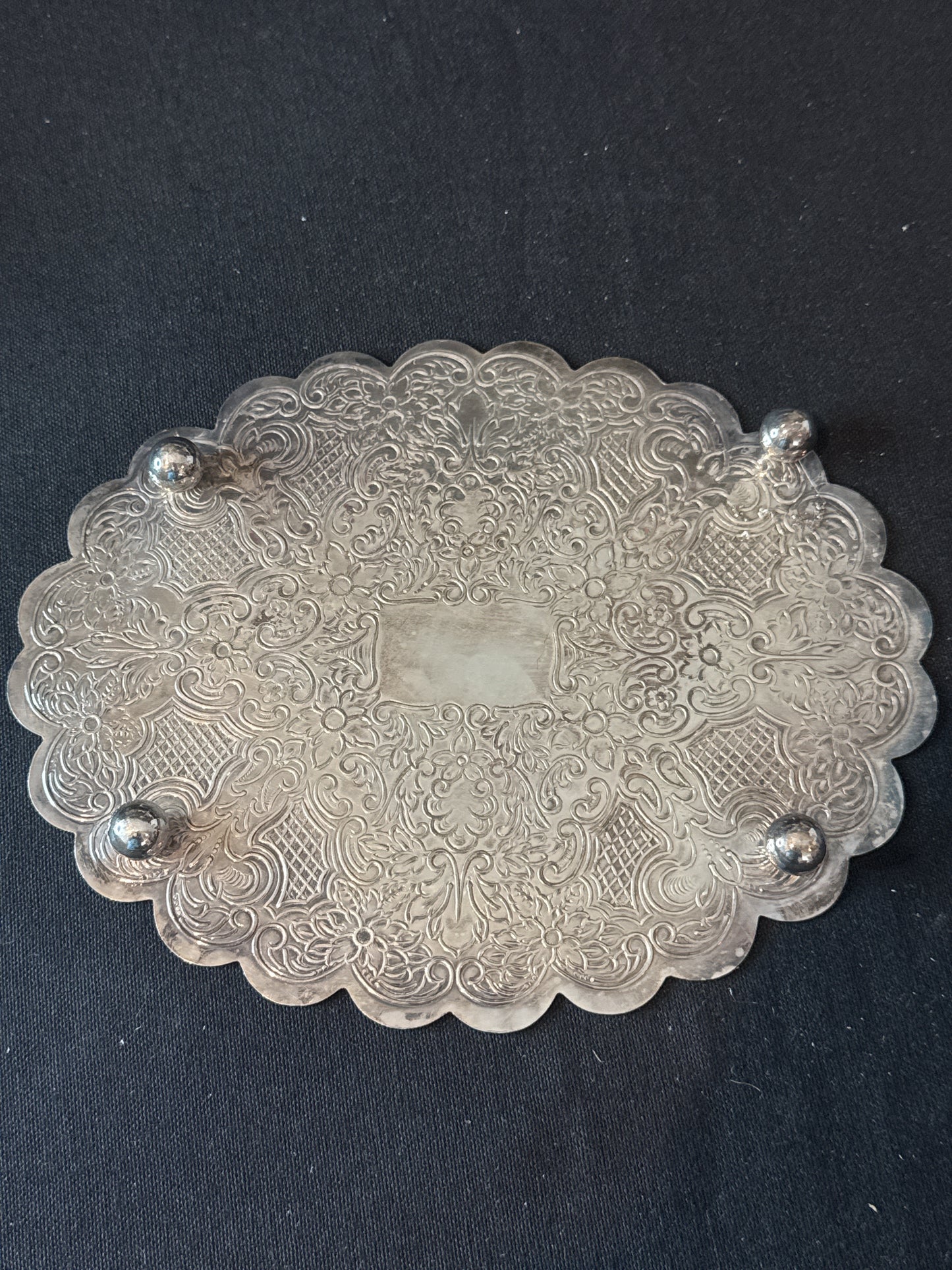 Metal Trivet Silver Color 8" x 6.25"