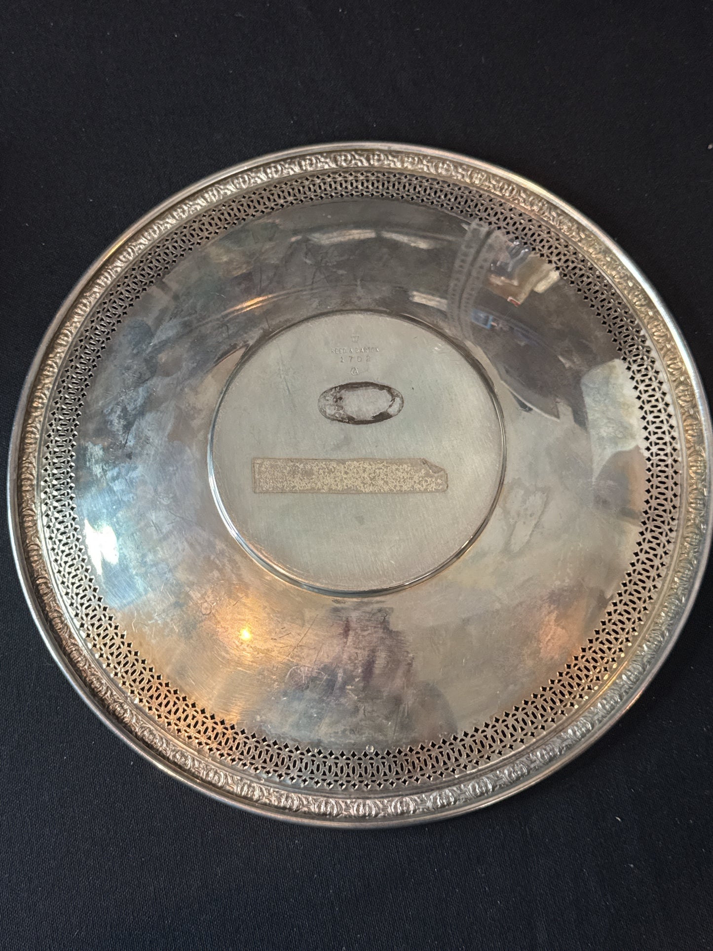 Reed & Barton Silverplate Holloware 1702 Sandwich Tray 10.5" Wide