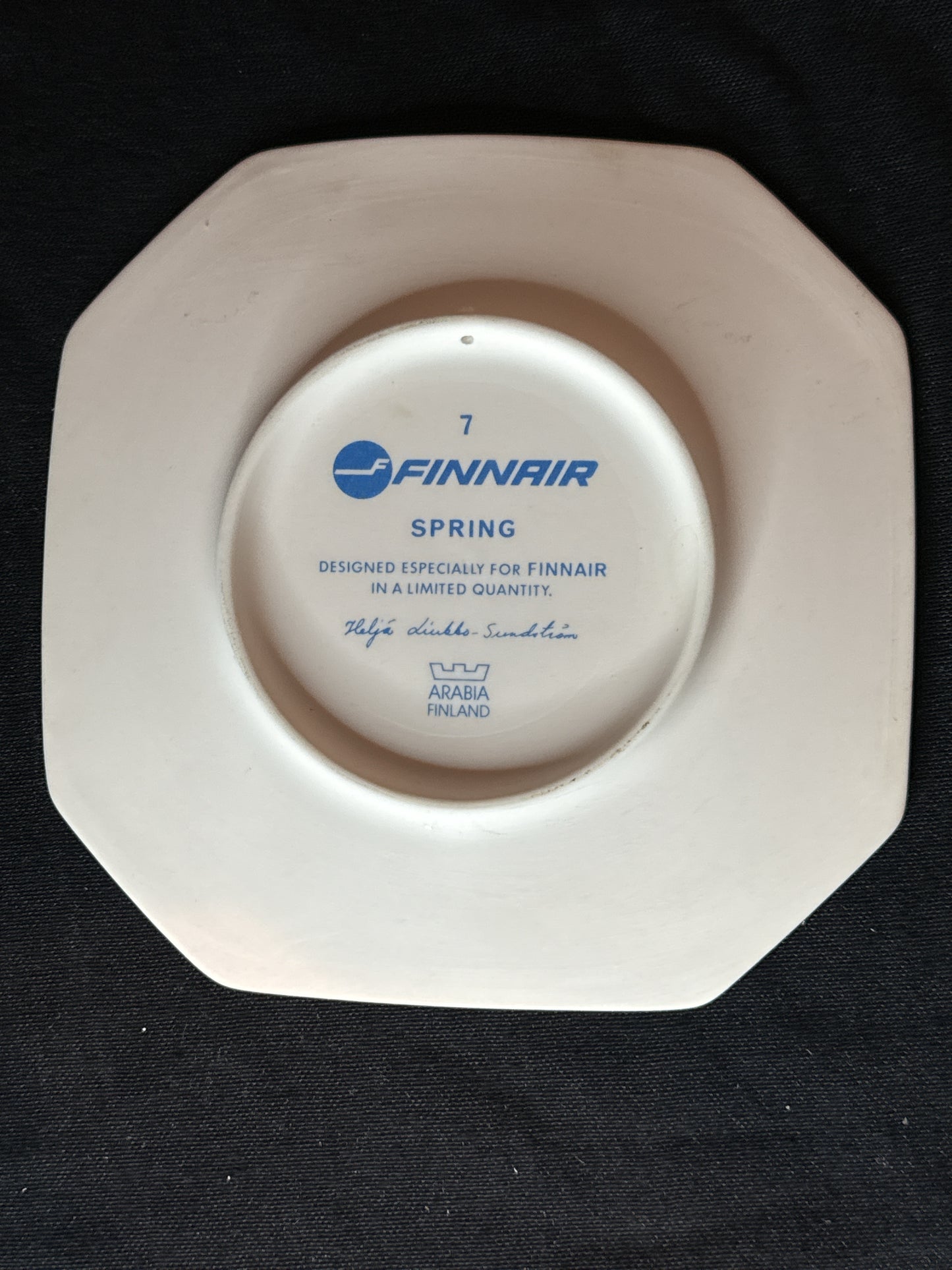 Arabia Finland Finnair Wall Plate Spring Helja Liukko-sundstrom No. 7  6"