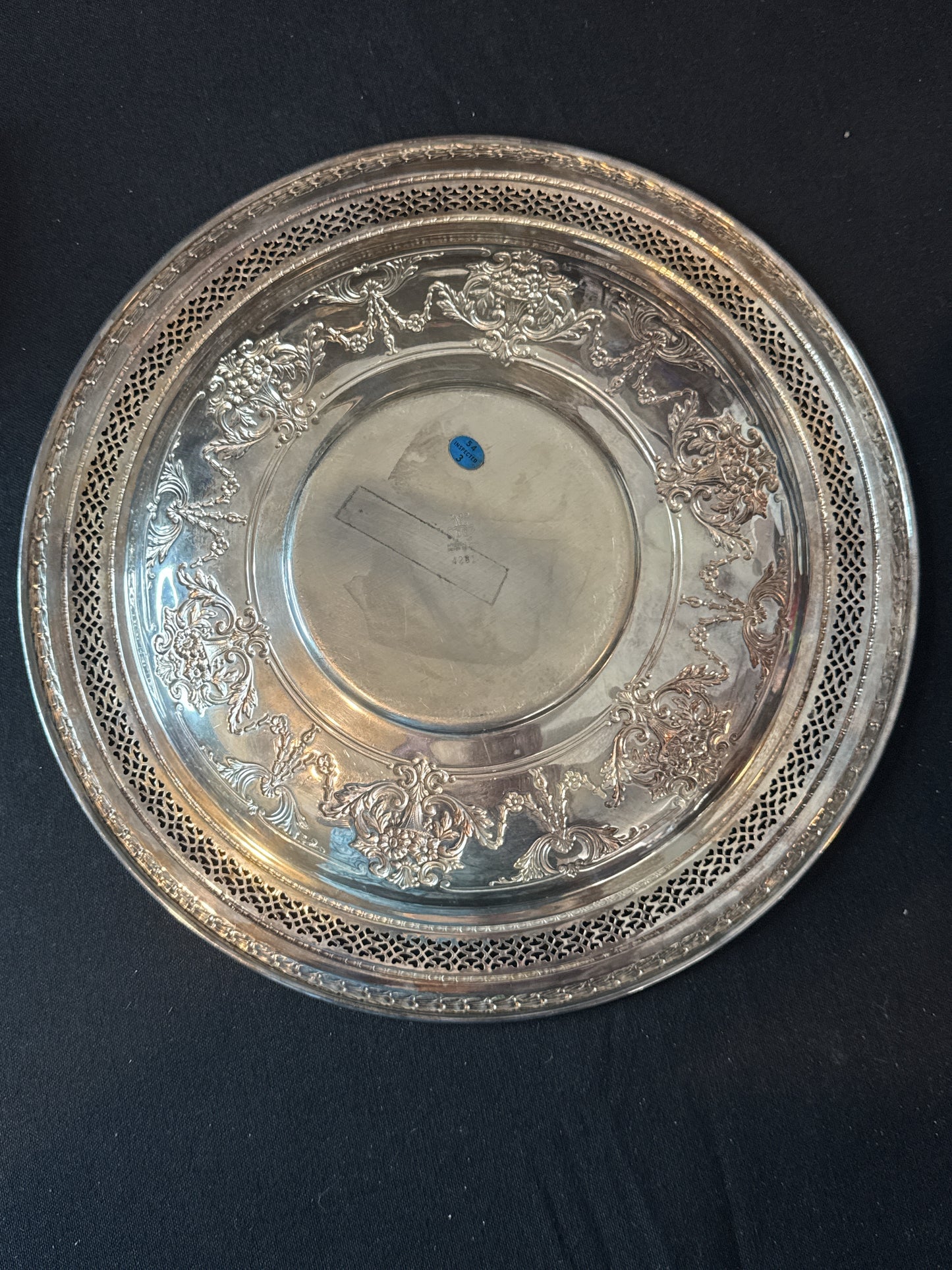 International Silver Co. Silverplate Holloware 4281 Sandwich Plate 12" Wide