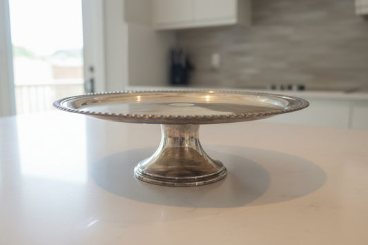 Pedestal Cake Plate 12" Wide 842 Silverplate Holloware