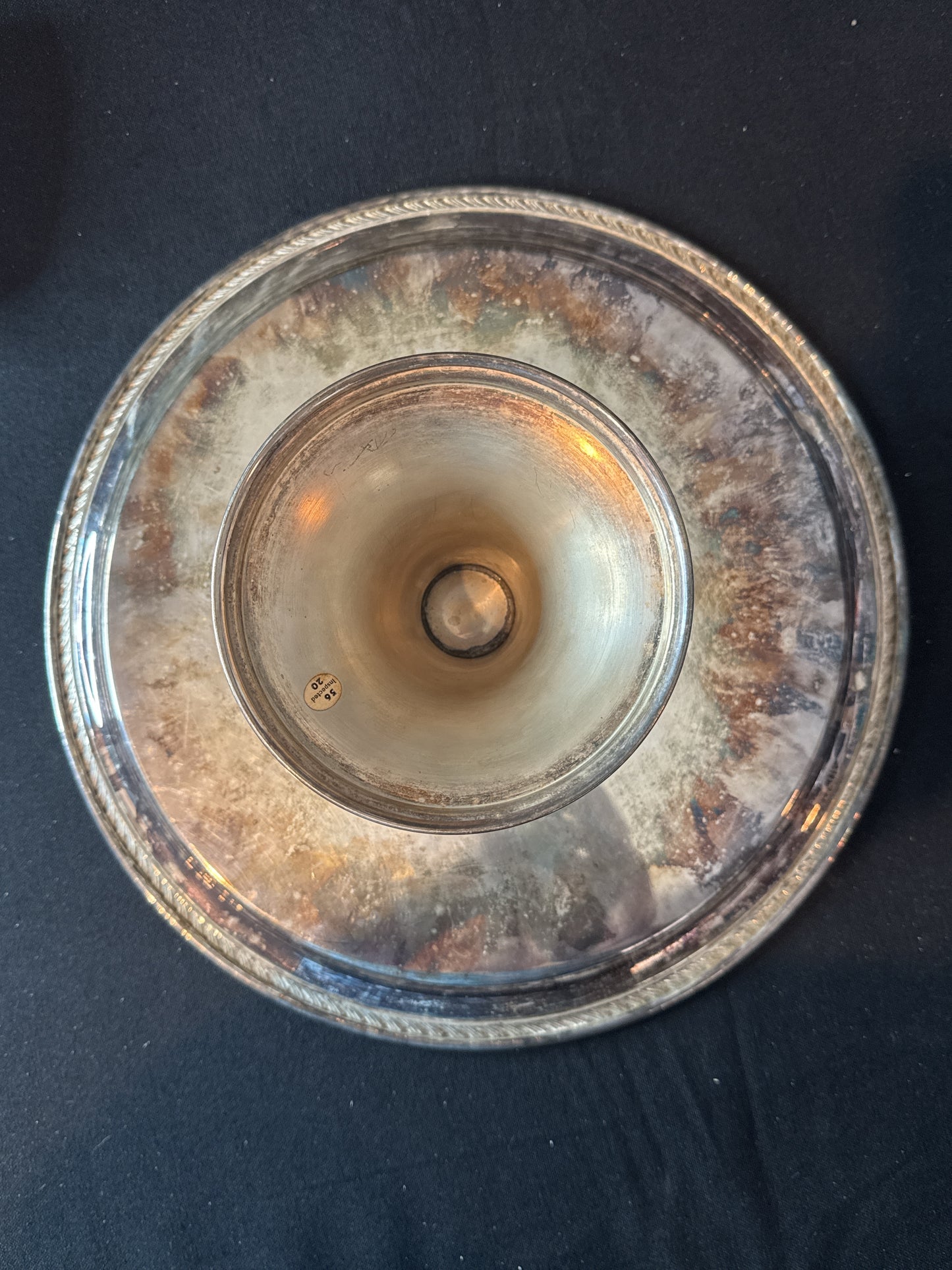 Pedestal Cake Plate 12" Wide 842 Silverplate Holloware