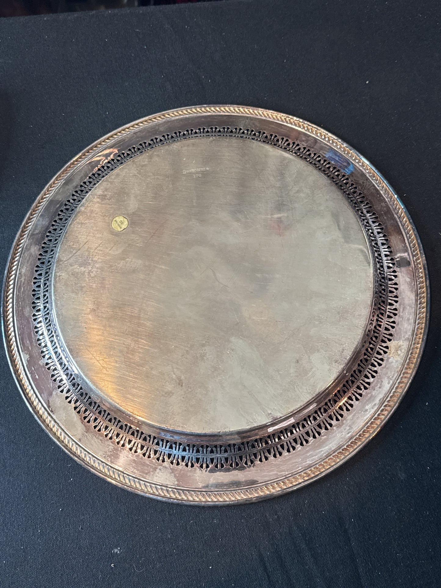 International Silver Wm Rogers 170 Silver plated 12" Round Sandwich Tray