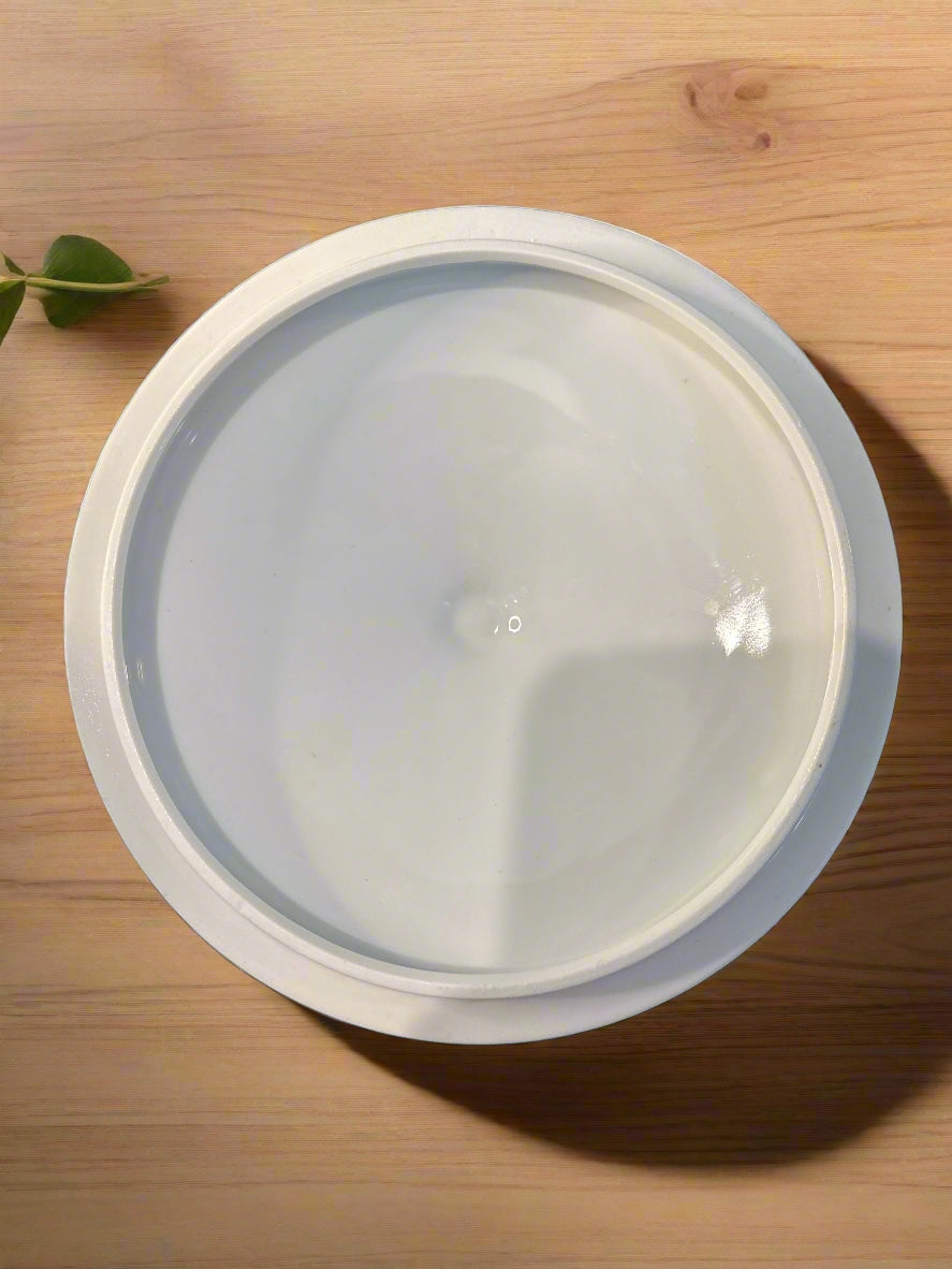 Roseville by Japan Round Covered Vegetable Bowl 8" Wide With Lid & Handles Vintage
