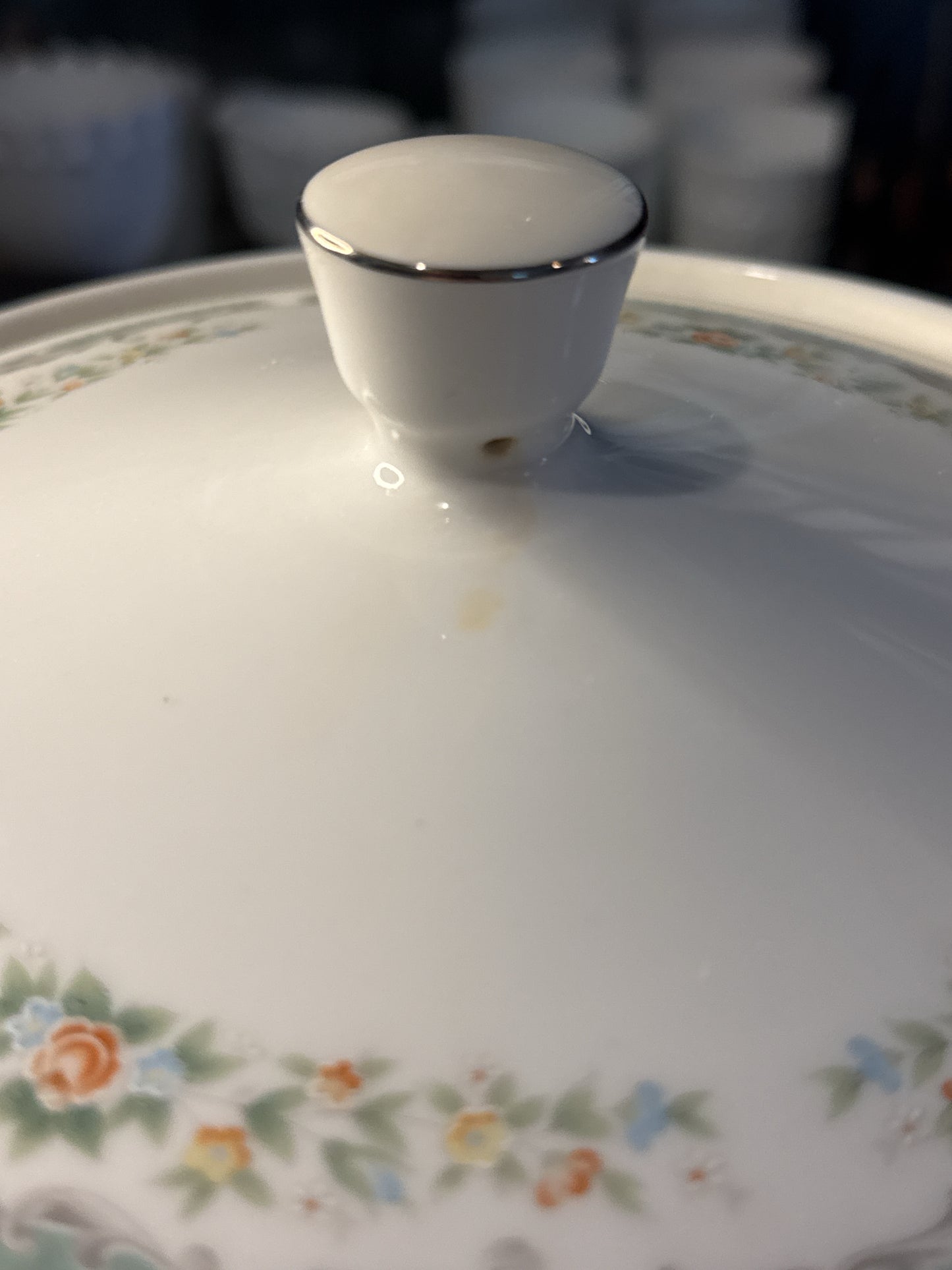 Roseville by Japan Round Covered Vegetable Bowl 8" Wide With Lid & Handles Vintage