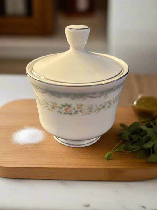 Roseville by Japan Sugar Bowl & Lid 4 7/8" Tall Vintage