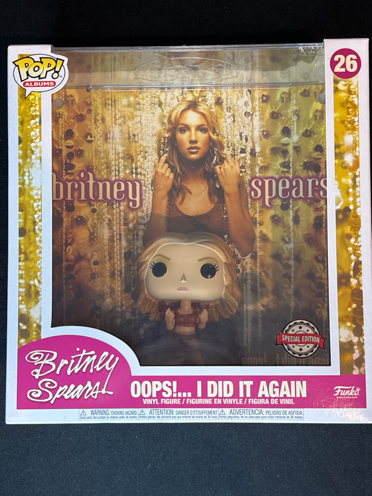 Funko Pop! Albums Britney Spears Oops!.. I Did It Again Vinyl Figure #26 with Plastic Case NIB