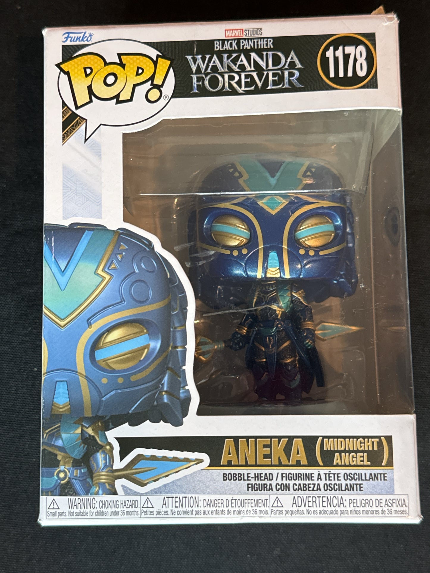 Funko Pop! Black Panther Wakanda Forever #1178 Aneka Midnight Angel Bobble-Head NIB