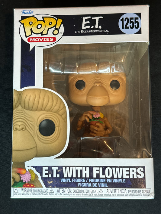 Funko Pop! Movies E.T. The Extra-Terrestrial #1255 E.T. With Flowers Vinyl Figure New in Box