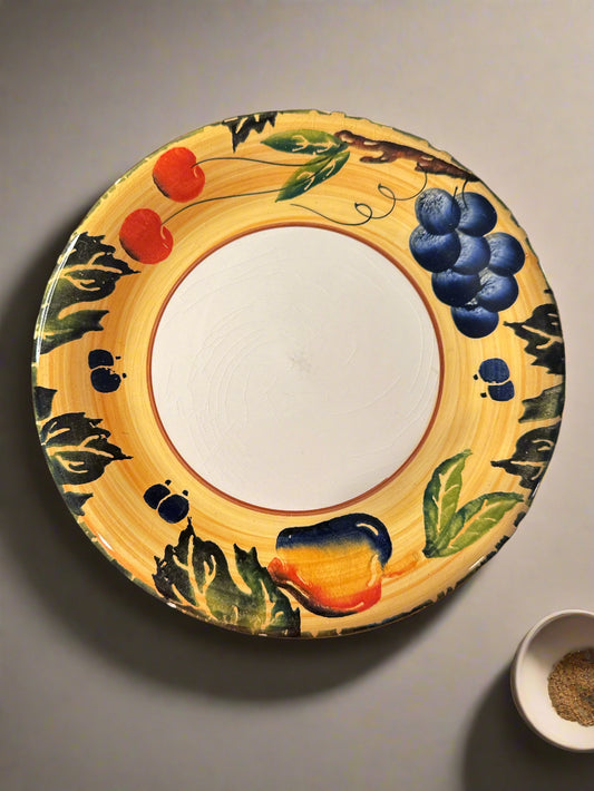 Dansk Fall Harvest Small Salad Plate 8.75" Wide Fruit Yellow