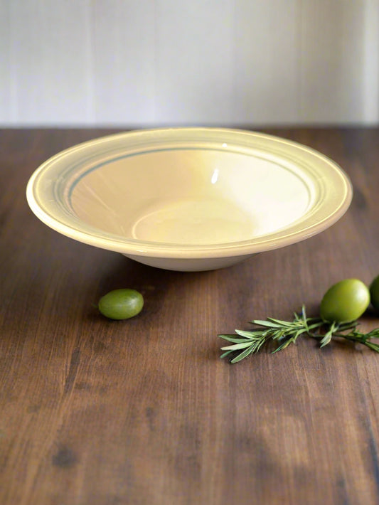 Daniele Blue Mist Pattern 9" Round Vegetable Bowl 9.25" Wide Japan
