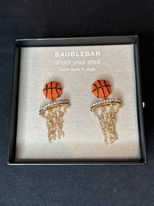 Baublebar Basketball Earrings New in Box Never Worn