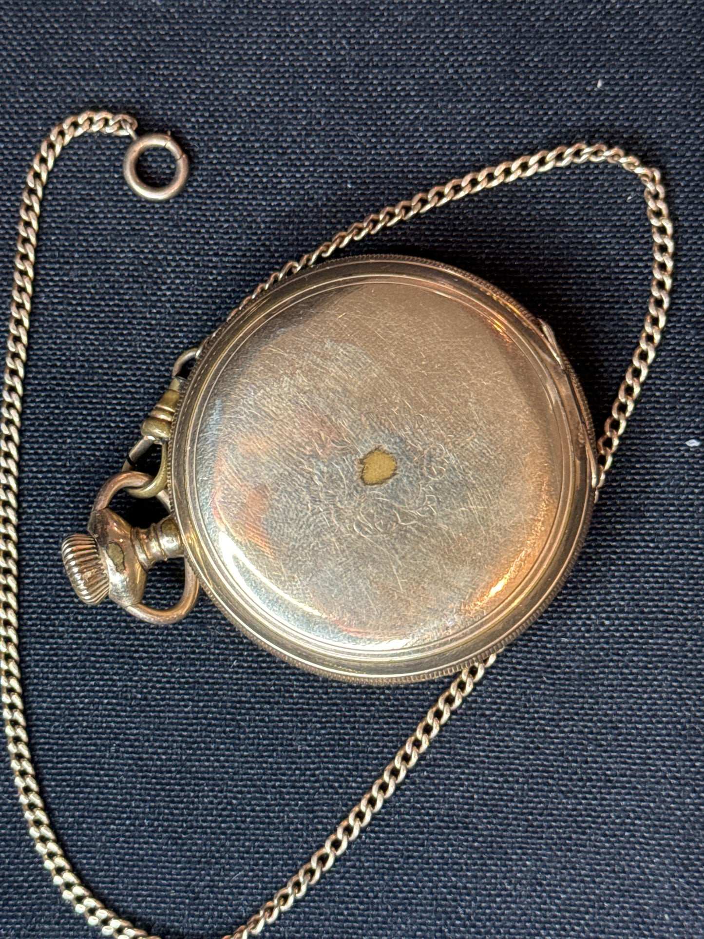 1909 Vintage Elgin National Gold Filled Sidewinder Pocket Watch 54mm Ornate 7 Jewels