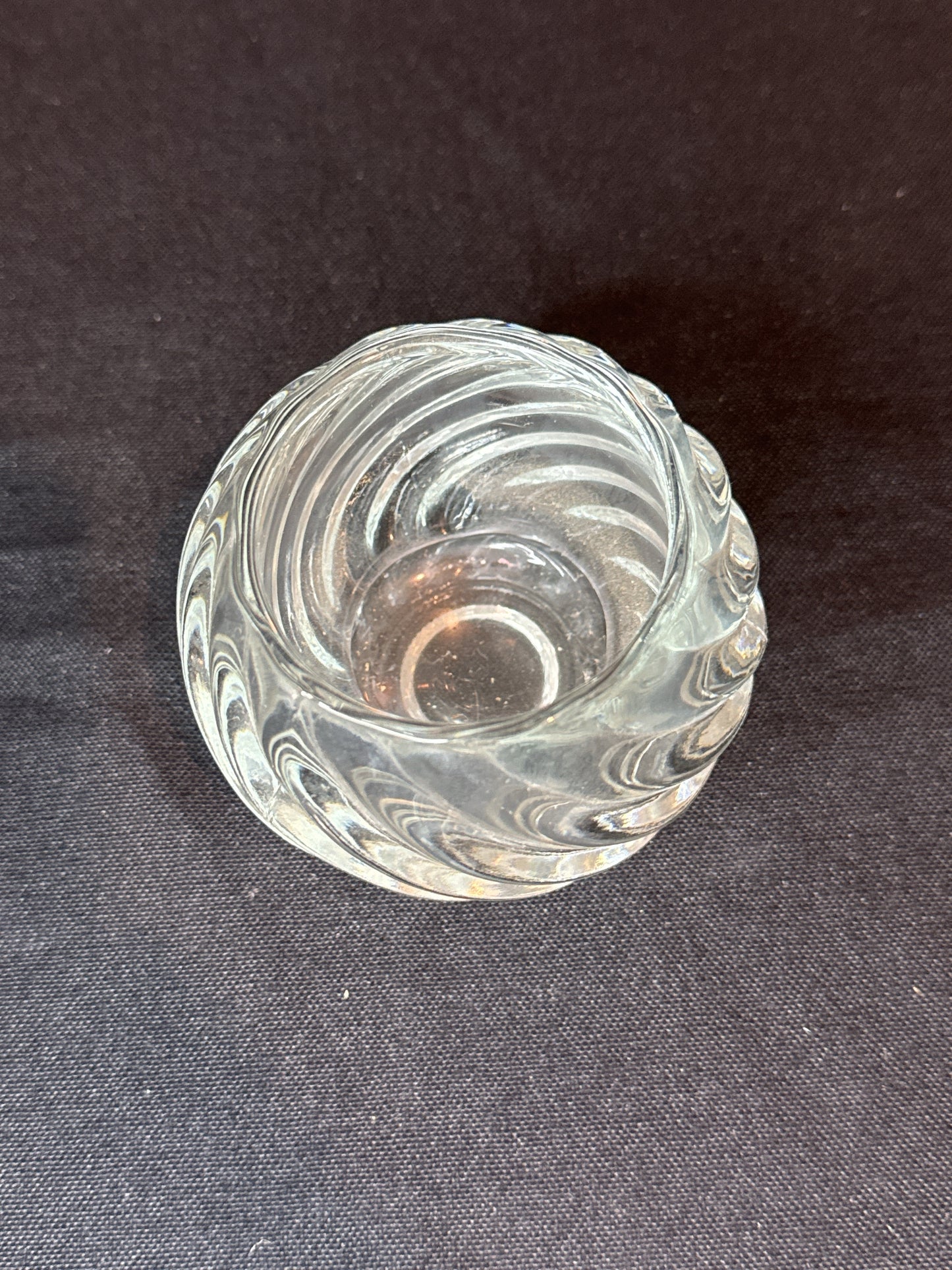 Pair of Glass Tea Light Candle Holders Votive Candle 2.75" Tall