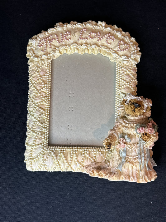 Boyds Bear & Friends Bailey True Love Bridal Bride Wedding Picture Frame