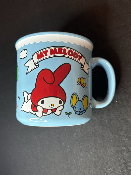 Silver Buffalo Sanrio Hello Kitty and Friends My Melody and Flat Ceramic Camper Mug 20 Ounces