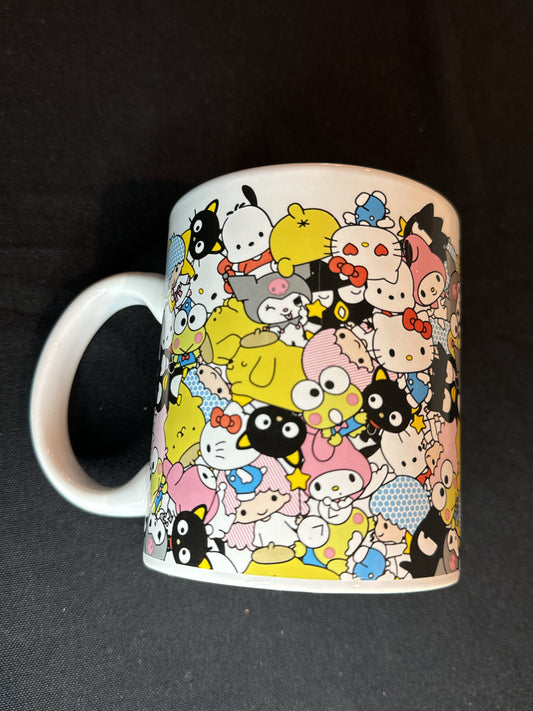 Silver Buffalo Sanrio Hello Kitty and Friends Many Friends Pictured Camper Mug 20 Oz