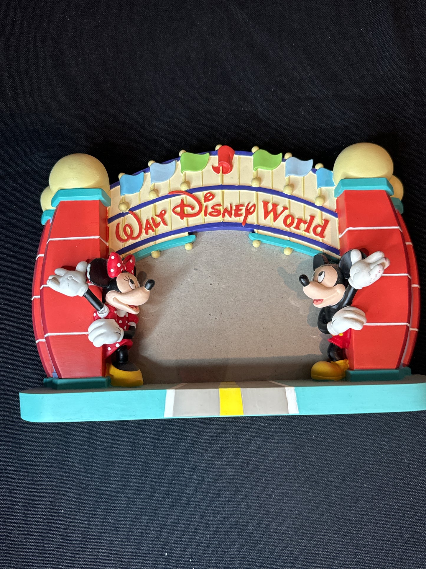 Walt Disney World Mickey and Minnie Mouse Picture Photo Frame 6" Tall 8" Wide