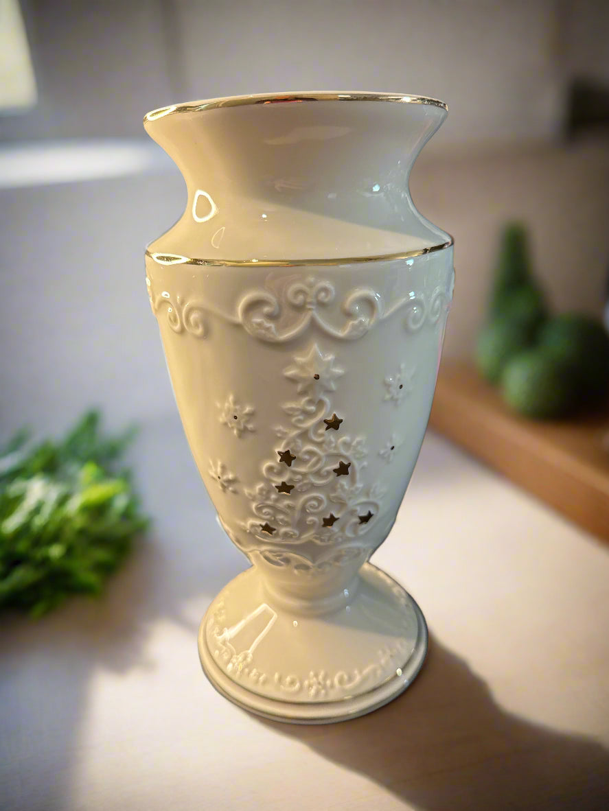 Rare Lenox Vintage Porcelain Vase 9.5" Tall Large Beautiful Piece