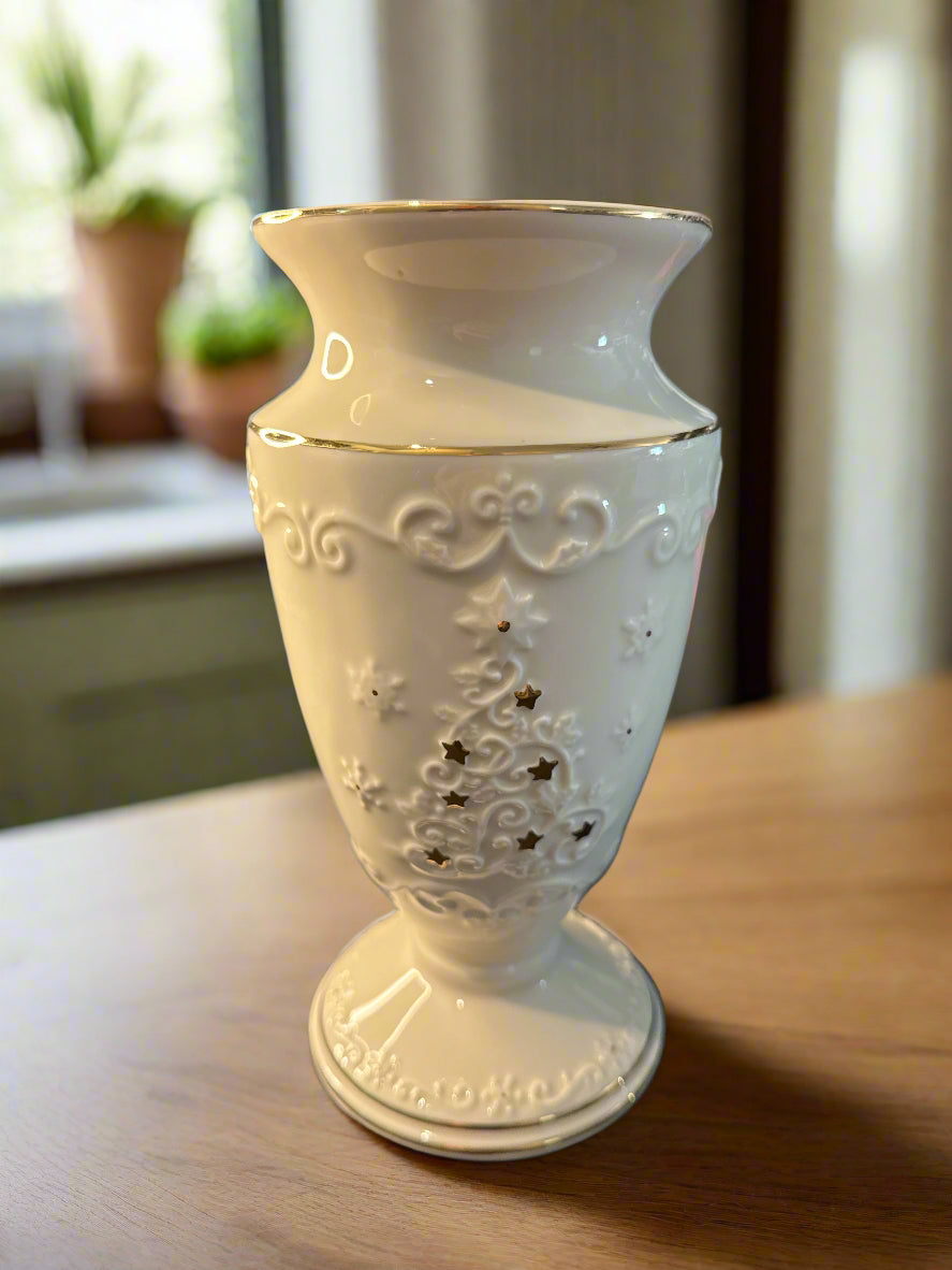 Rare Lenox Vintage Porcelain Vase 9.5" Tall Large Beautiful Piece