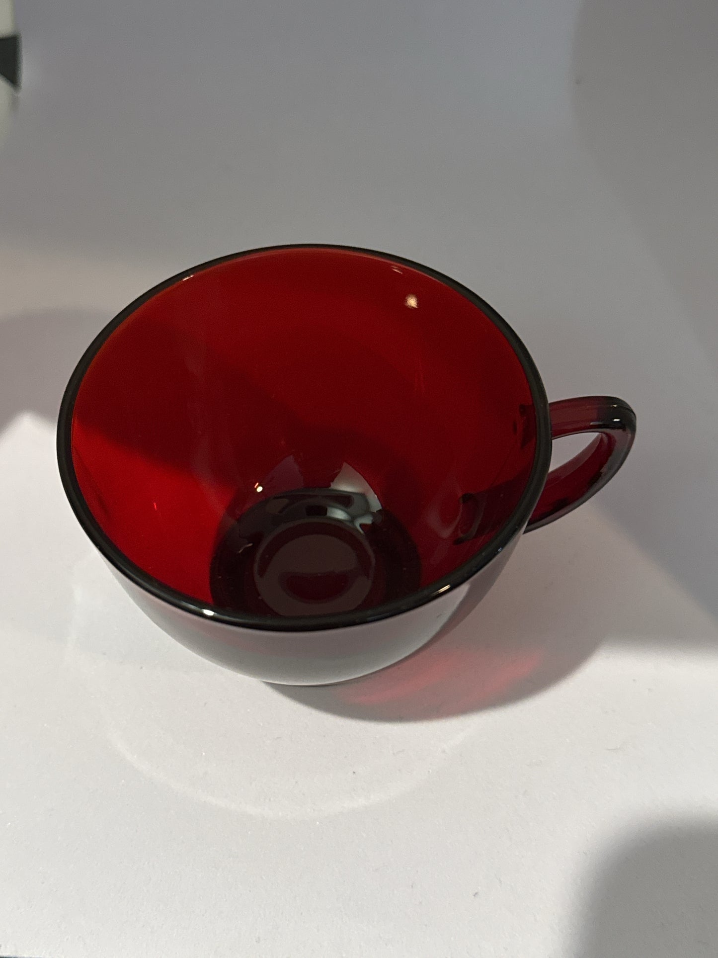 Anchor Hocking Royal Ruby Punch Cup 2.25" Tall x 3.25" Across