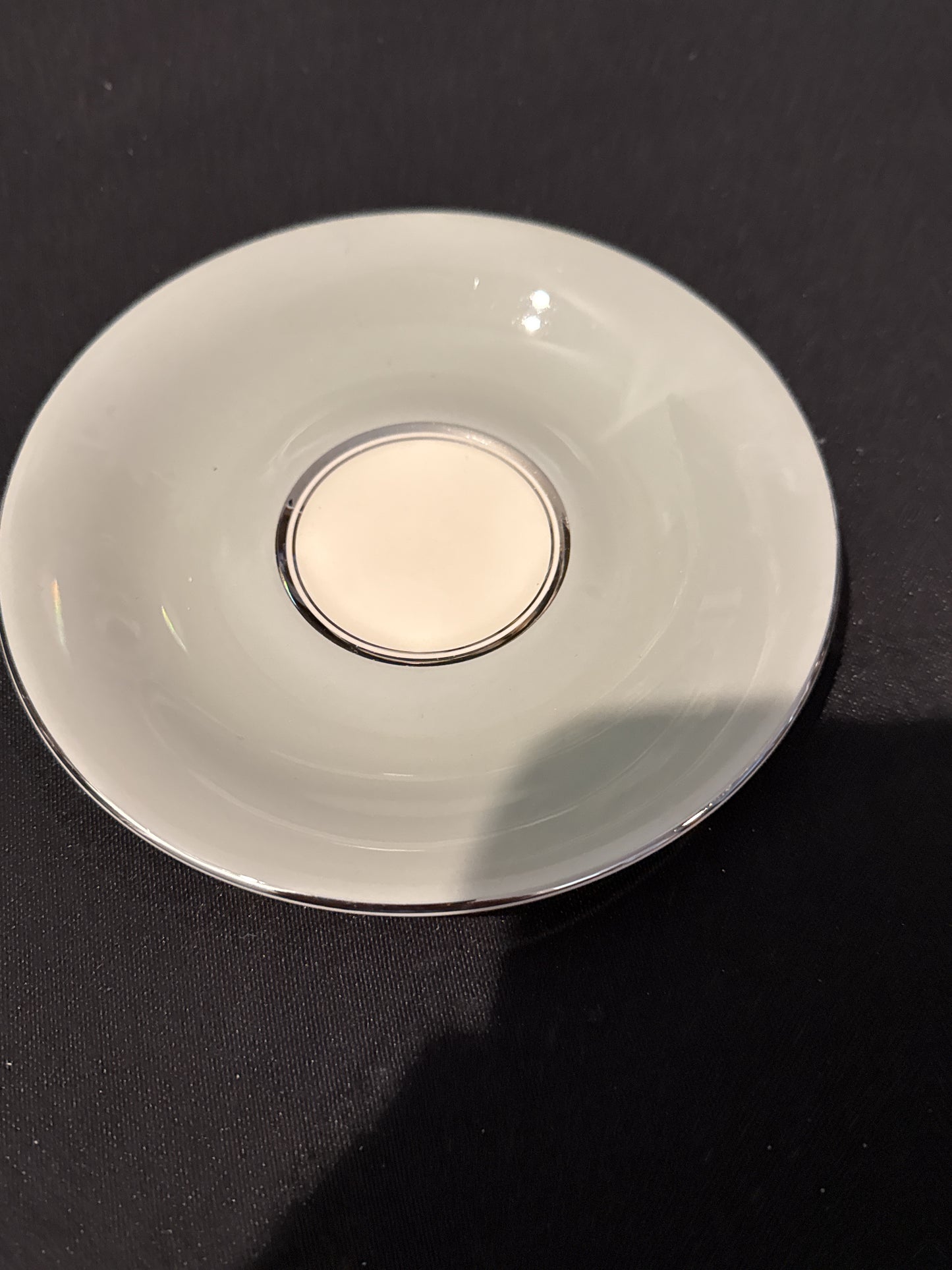 Castleton Lyric Pattern Tea Cup & Saucer 2.25" Tall Beautiful Set