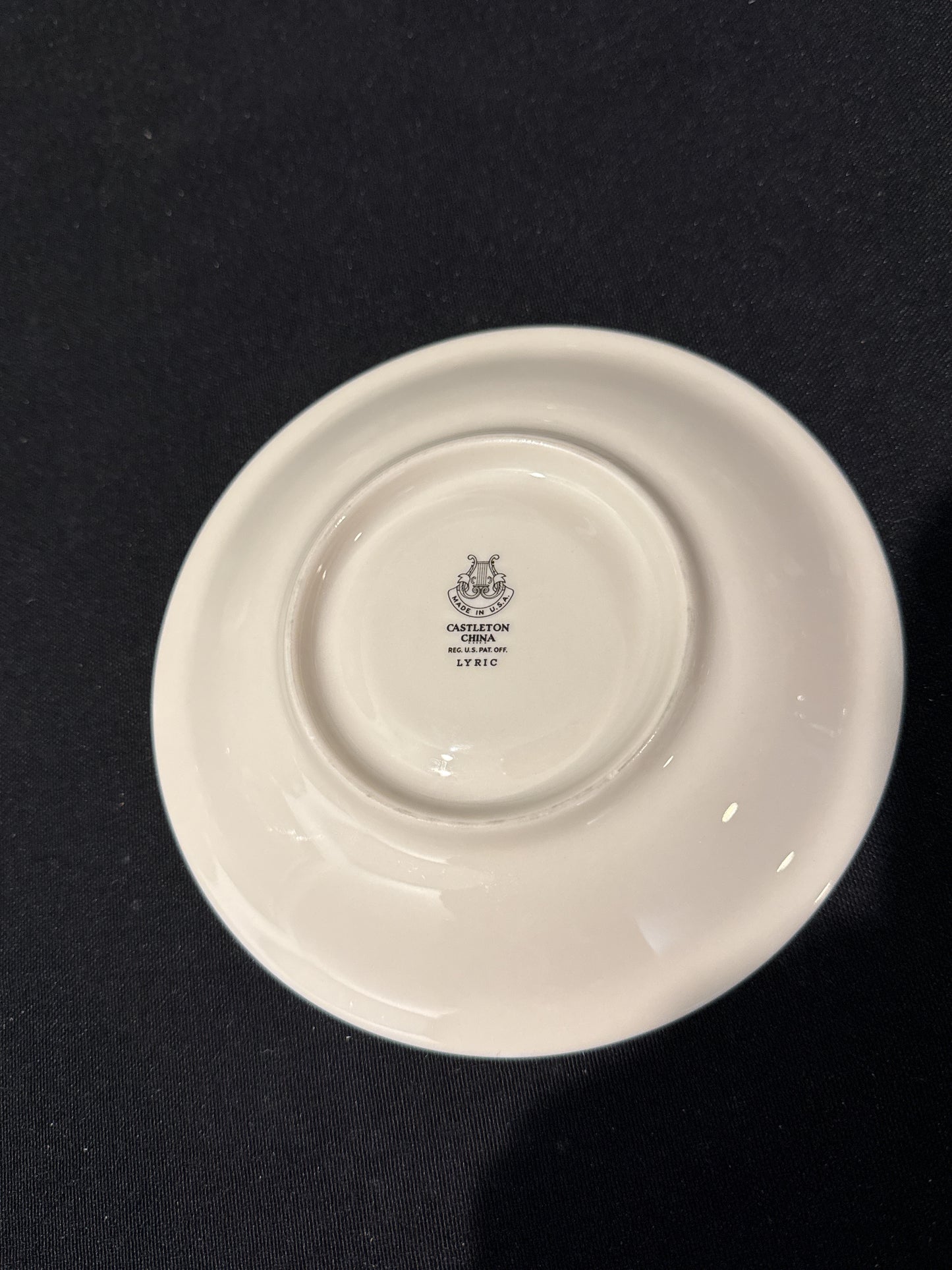 Castleton Lyric Pattern Tea Cup & Saucer 2.25" Tall Beautiful Set