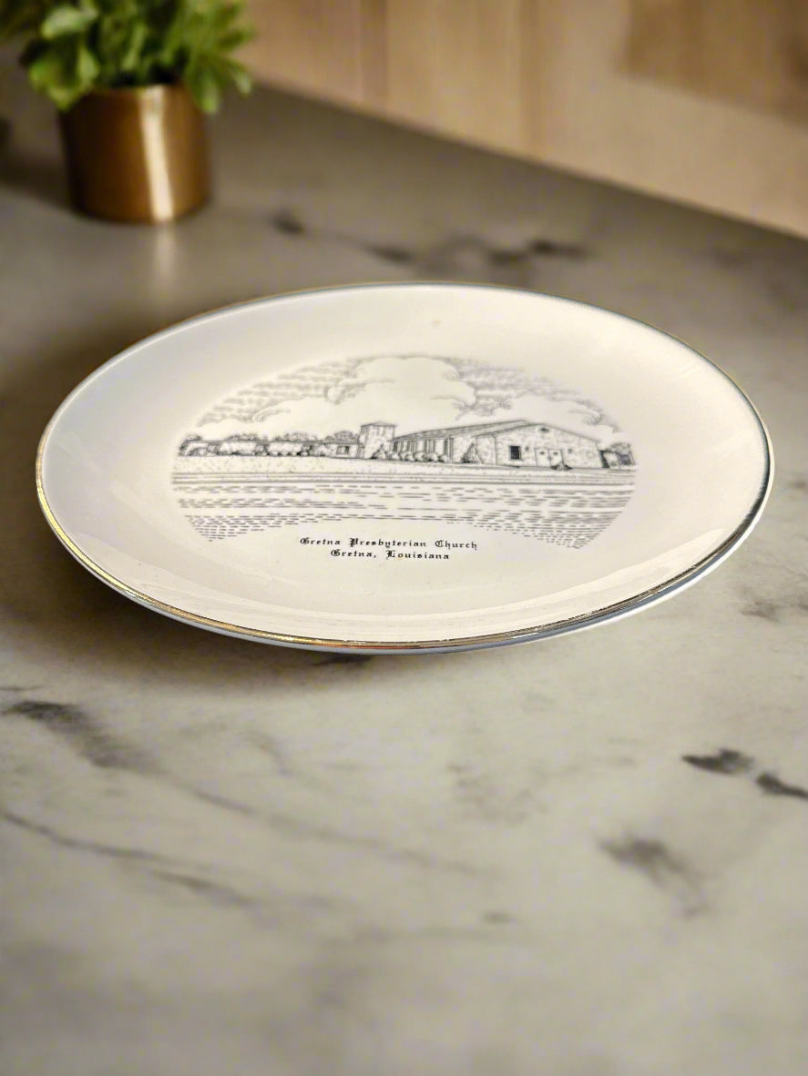 New Gretna Presbyterian Church Decorative Plate World Wide Art Studios 10 1/8" Wide