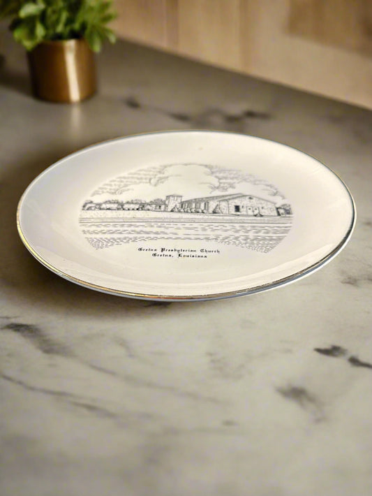 New Gretna Presbyterian Church Decorative Plate World Wide Art Studios 10 1/8" Wide