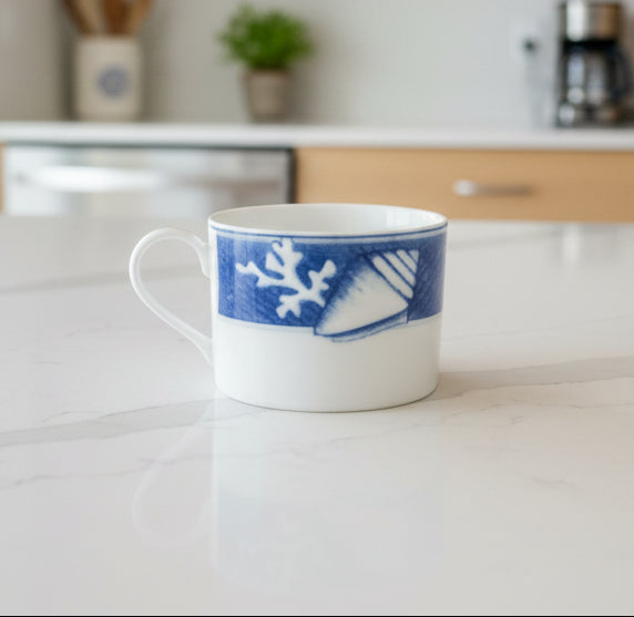 Mikasa Sea Shore Tea/Coffee Cup & Saucer Set 2.25" Tall