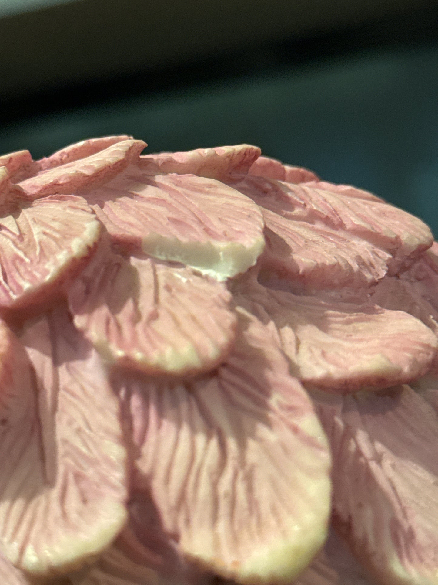 Ebony Treasures Guardian Angel Figurine Resin Pink & Cream 13" Tall x 11.5" Wide