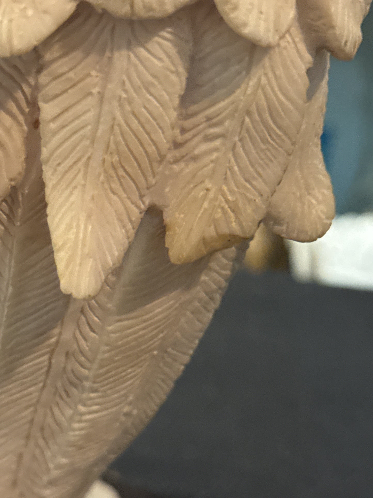 Ebony Treasures Guardian Angel Figurine Resin Pink & Cream 13" Tall x 11.5" Wide